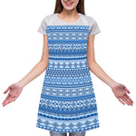Blue Native American Aztec Pattern Print Adjustable Apron