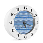 Blue Native American Aztec Pattern Print Alarm Clock