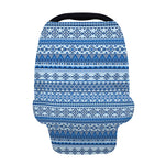 Blue Native American Aztec Pattern Print Baby Seat Cover