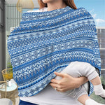 Blue Native American Aztec Pattern Print Baby Seat Cover