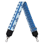 Blue Native American Aztec Pattern Print Bag Strap