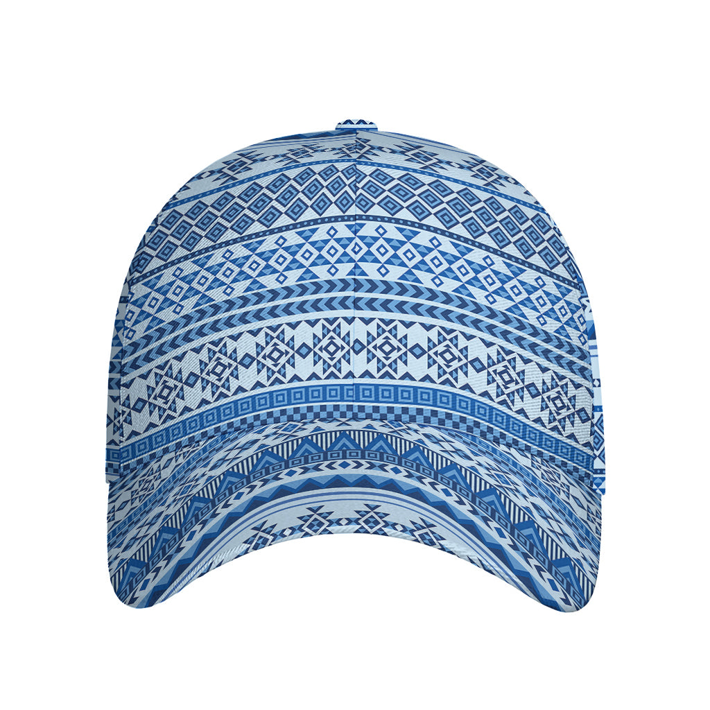 Blue Native American Aztec Pattern Print Baseball Cap
