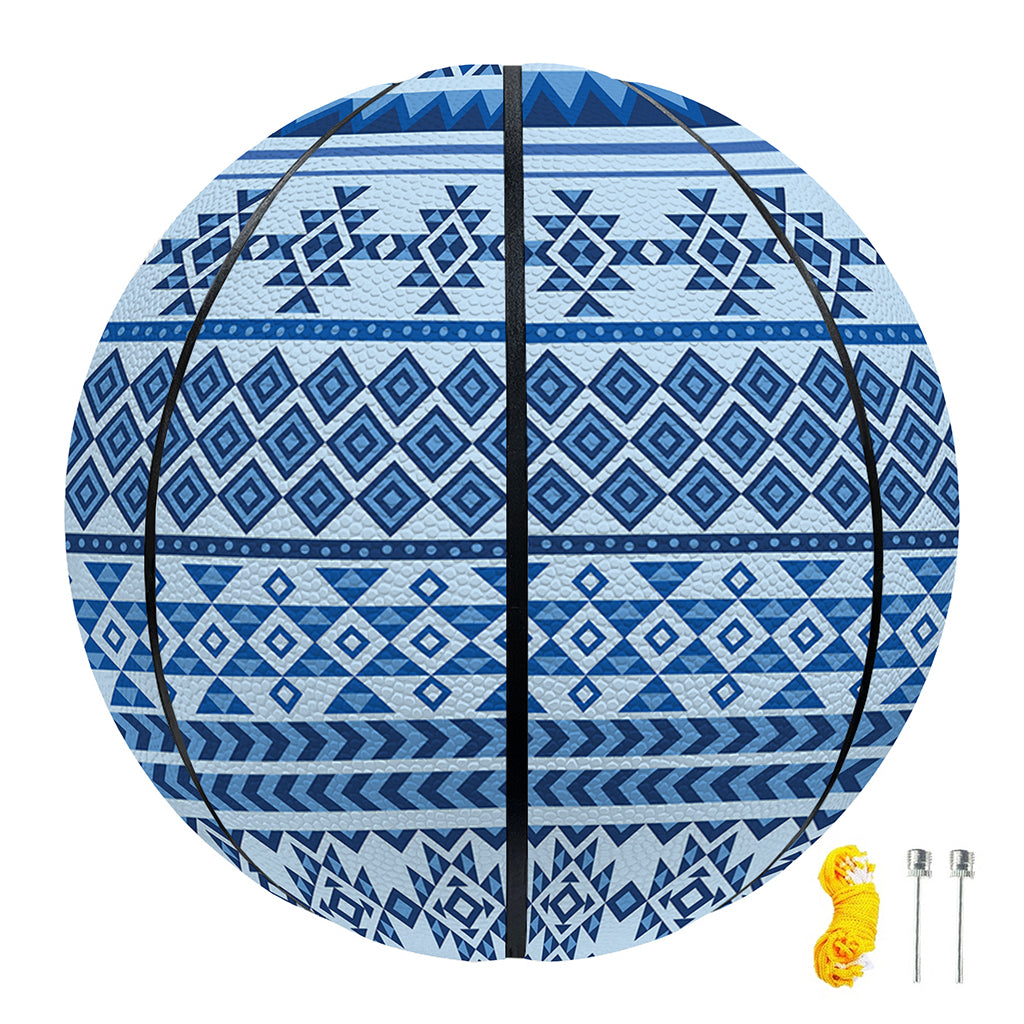 Blue Native American Aztec Pattern Print Basketball
