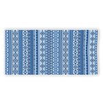 Blue Native American Aztec Pattern Print Beach Towel