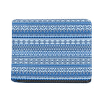 Blue Native American Aztec Pattern Print Bifold Wallet