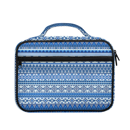 Blue Native American Aztec Pattern Print Briefcase Bible Bag