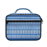 Blue Native American Aztec Pattern Print Briefcase Bible Bag