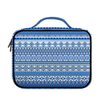 Blue Native American Aztec Pattern Print Briefcase Bible Bag
