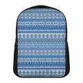 Blue Native American Aztec Pattern Print Casual Backpack