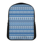 Blue Native American Aztec Pattern Print Casual Backpack