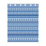Blue Native American Aztec Pattern Print Curtain