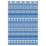 Blue Native American Aztec Pattern Print Curtain