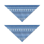 Blue Native American Aztec Pattern Print Dog Bandana