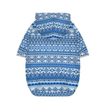 Blue Native American Aztec Pattern Print Dog Zip Up Hoodie