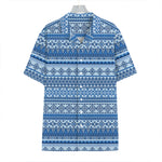 Blue Native American Aztec Pattern Print Hawaiian Shirt