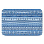 Blue Native American Aztec Pattern Print Indoor Door Mat