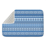 Blue Native American Aztec Pattern Print Indoor Door Mat