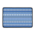 Blue Native American Aztec Pattern Print Kitchen Mat