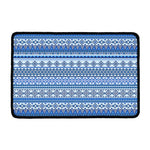 Blue Native American Aztec Pattern Print Kitchen Mat