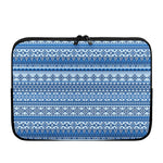 Blue Native American Aztec Pattern Print Laptop Sleeve
