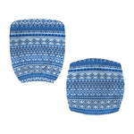 Blue Native American Aztec Pattern Print Office Chair Cover