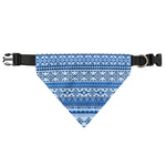 Blue Native American Aztec Pattern Print Over The Collar Dog Bandana