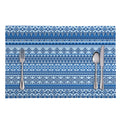 Blue Native American Aztec Pattern Print Placemat