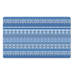 Blue Native American Aztec Pattern Print Polyester Doormat