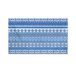 Blue Native American Aztec Pattern Print Polyester Flag