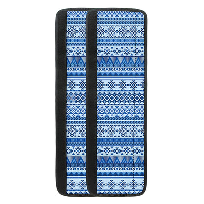 Blue Native American Aztec Pattern Print Refrigerator Handle Covers