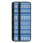 Blue Native American Aztec Pattern Print Refrigerator Handle Covers