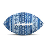 Blue Native American Aztec Pattern Print Rugby Ball