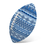 Blue Native American Aztec Pattern Print Rugby Ball