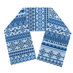 Blue Native American Aztec Pattern Print Scarf