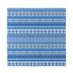 Blue Native American Aztec Pattern Print Silk Bandana