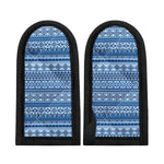 Blue Native American Aztec Pattern Print Skillet Handle Cover