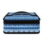 Blue Native American Aztec Pattern Print Small Lunch Bag