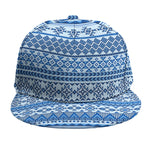 Blue Native American Aztec Pattern Print Snapback Cap