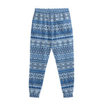 Blue Native American Aztec Pattern Print Sweatpants