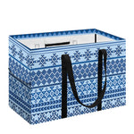 Blue Native American Aztec Pattern Print Utility Tote Bag