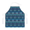 Blue Native Aztec Tribal Pattern Print Adjustable Apron