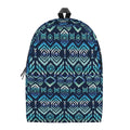 Blue Native Aztec Tribal Pattern Print School Backpack