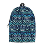 Blue Native Aztec Tribal Pattern Print Backpack