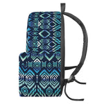 Blue Native Aztec Tribal Pattern Print Backpack