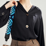 Blue Native Aztec Tribal Pattern Print Bag Strap