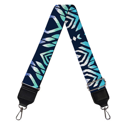 Blue Native Aztec Tribal Pattern Print Bag Strap