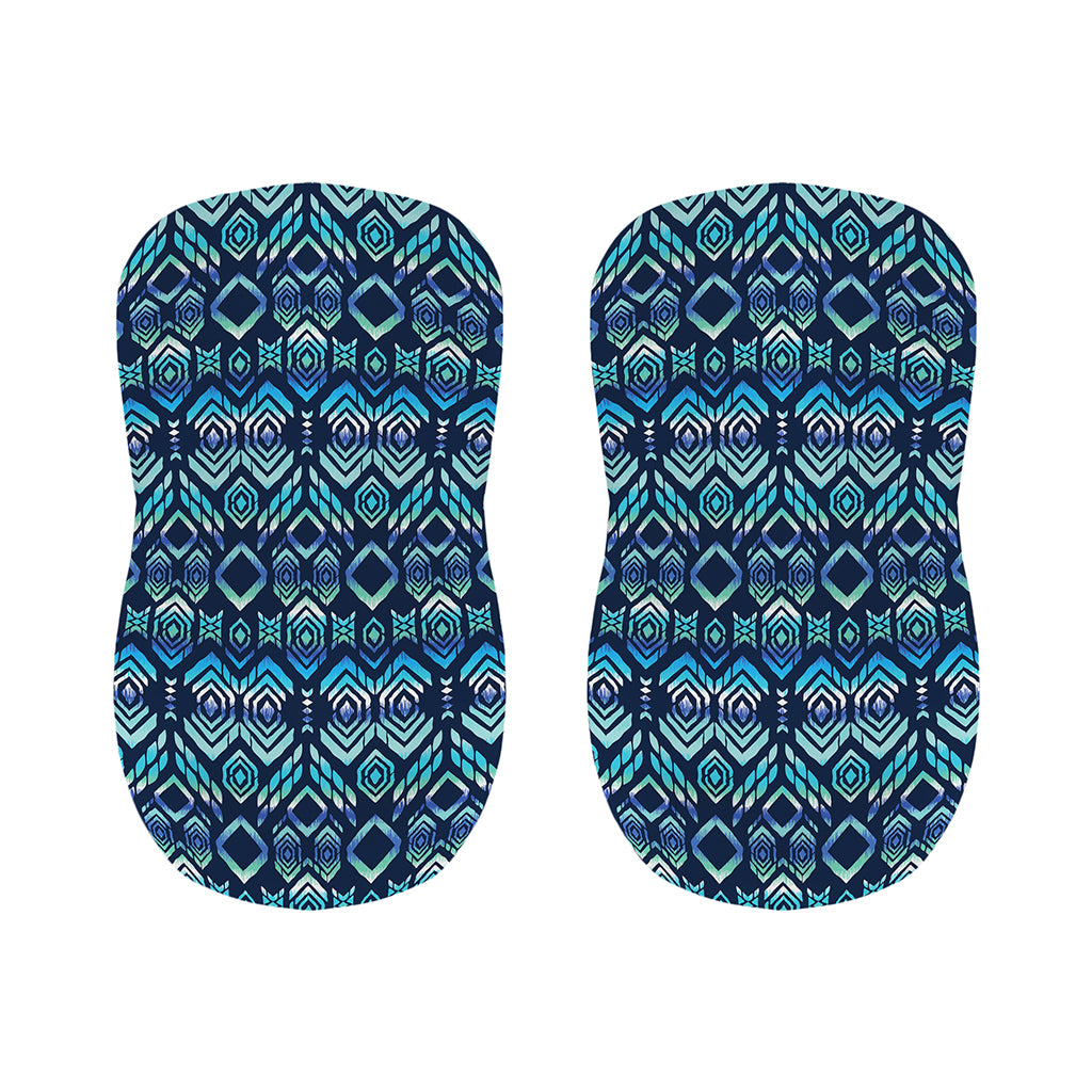 Blue Native Aztec Tribal Pattern Print Bar Stool Covers