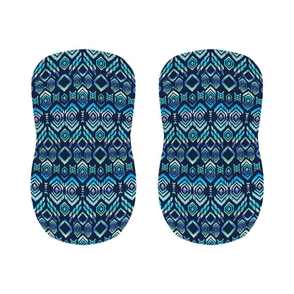 Blue Native Aztec Tribal Pattern Print Bar Stool Covers