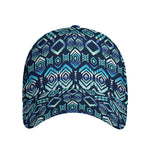 Blue Native Aztec Tribal Pattern Print Baseball Cap