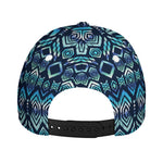Blue Native Aztec Tribal Pattern Print Baseball Cap
